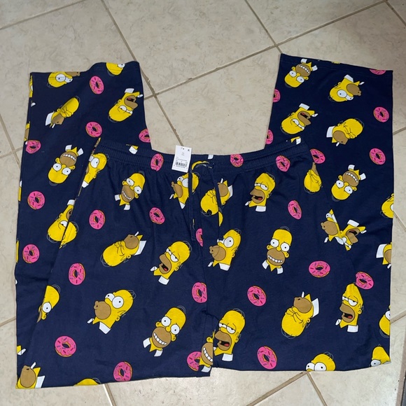 NEW The Simpsons Homer Men's/ Womens XXL  Pajama Sleep Pants With Pockets - Picture 3 of 6